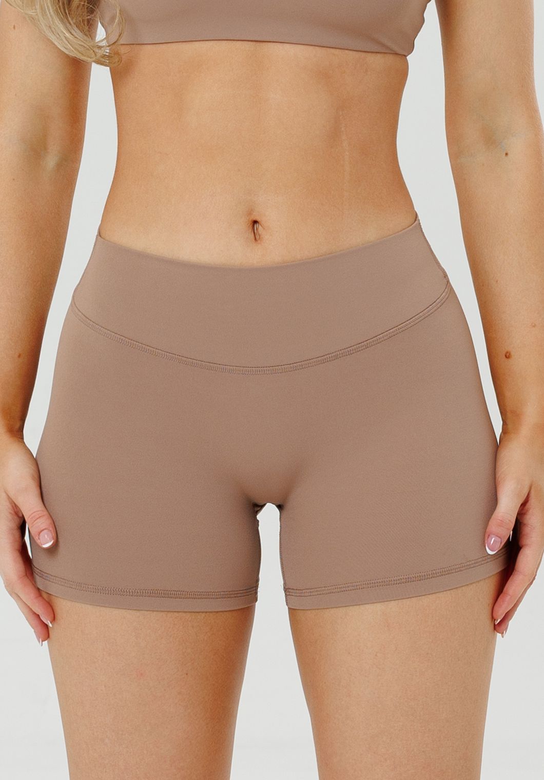 RecStretch™ Original Low-Rise Sculptseam® Plus Short 4” Tan Line Shorts Paragon Fitwear 