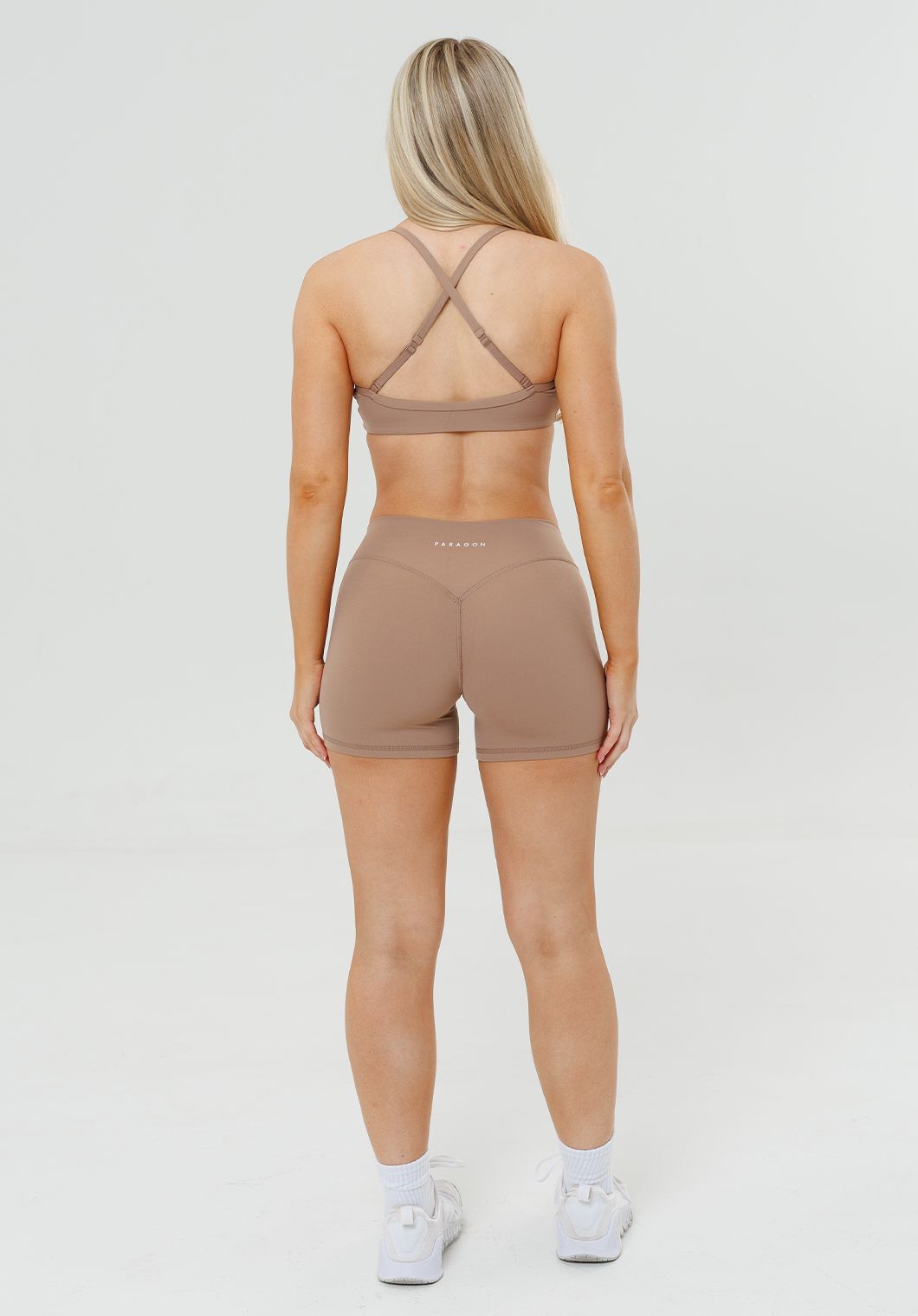 RecStretch™ Original Low-Rise Sculptseam® Plus Short 4” Tan Line Shorts Paragon Fitwear 