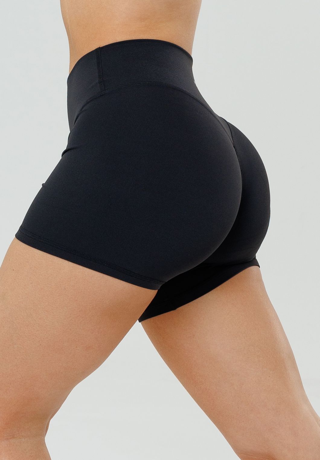RecStretch™ Original Mid-Rise Sculptseam® Plus Short 4” Black Shorts Paragon Fitwear 