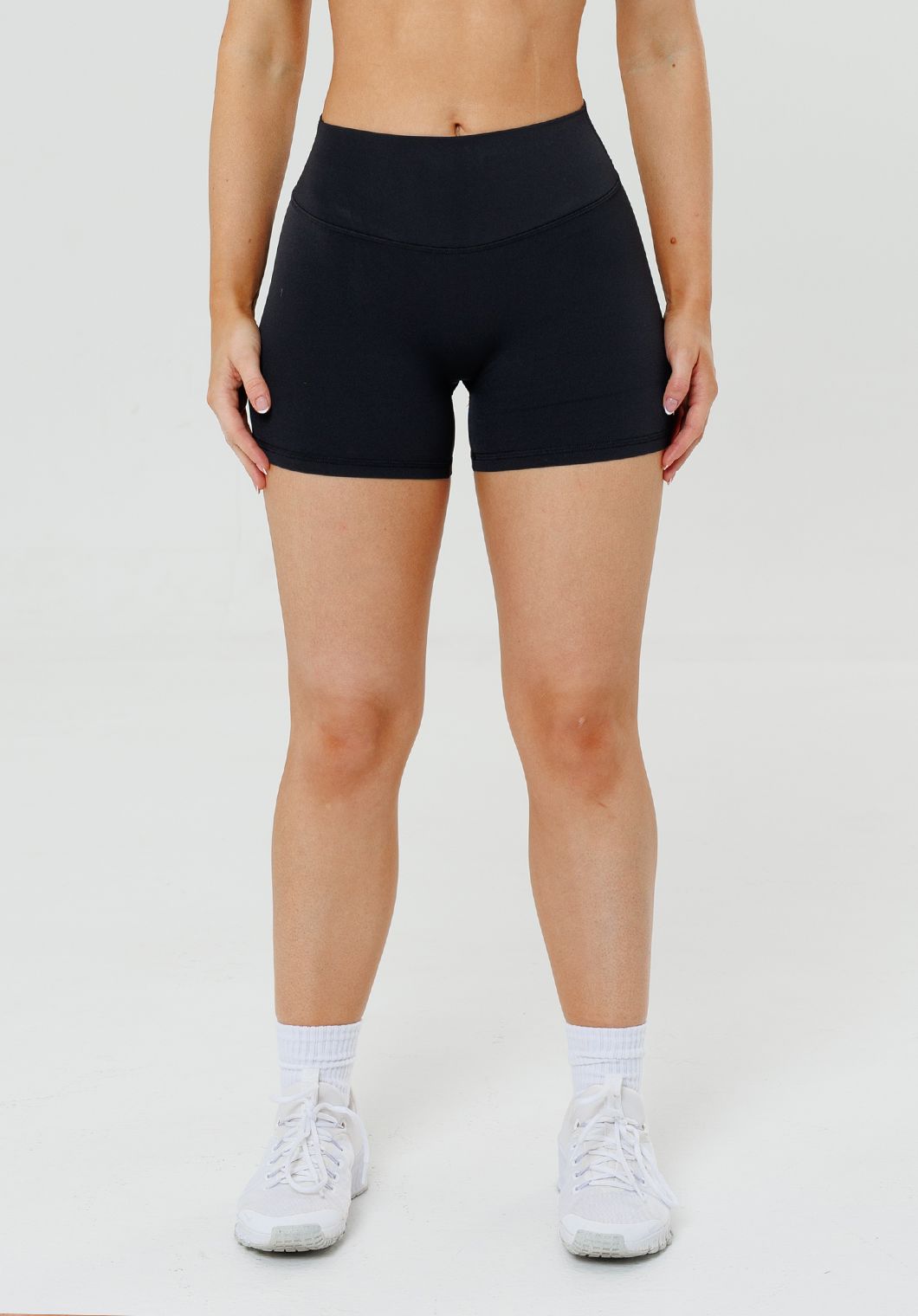 RecStretch™ Original Mid-Rise Sculptseam® Plus Short 4” Black Shorts Paragon Fitwear 