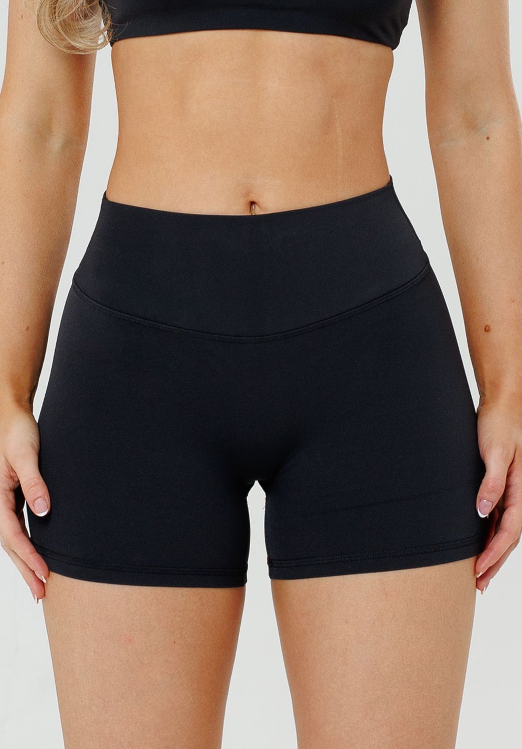 RecStretch™ Original Mid-Rise Sculptseam® Plus Short 4” Black Shorts Paragon Fitwear 