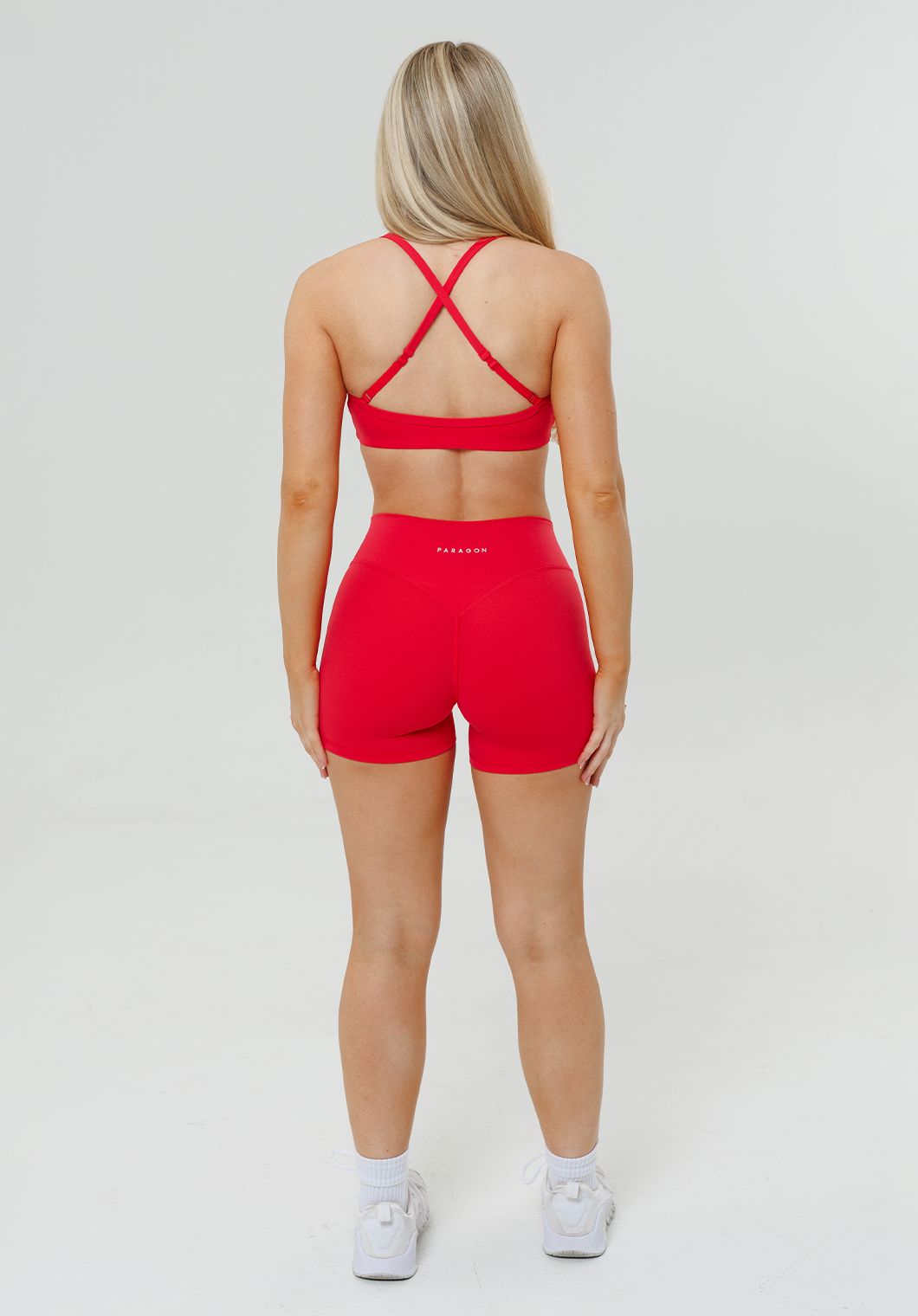 RecStretch™ Original Mid-Rise Sculptseam® Plus Short 4” Fruit Punch Shorts Paragon Fitwear 