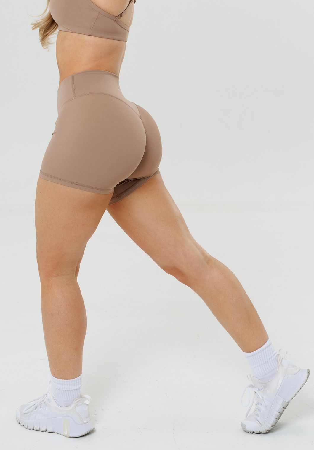 RecStretch™ Original Mid-Rise Sculptseam® Plus Short 4” Tan Line Shorts Paragon Fitwear 