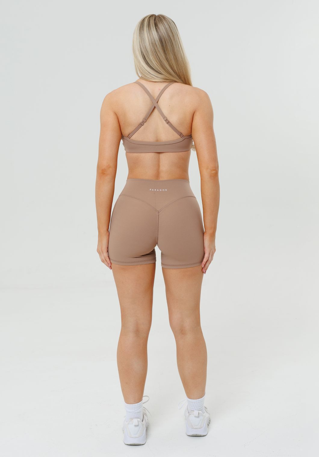 RecStretch™ Original Mid-Rise Sculptseam® Plus Short 4” Tan Line Shorts Paragon Fitwear 