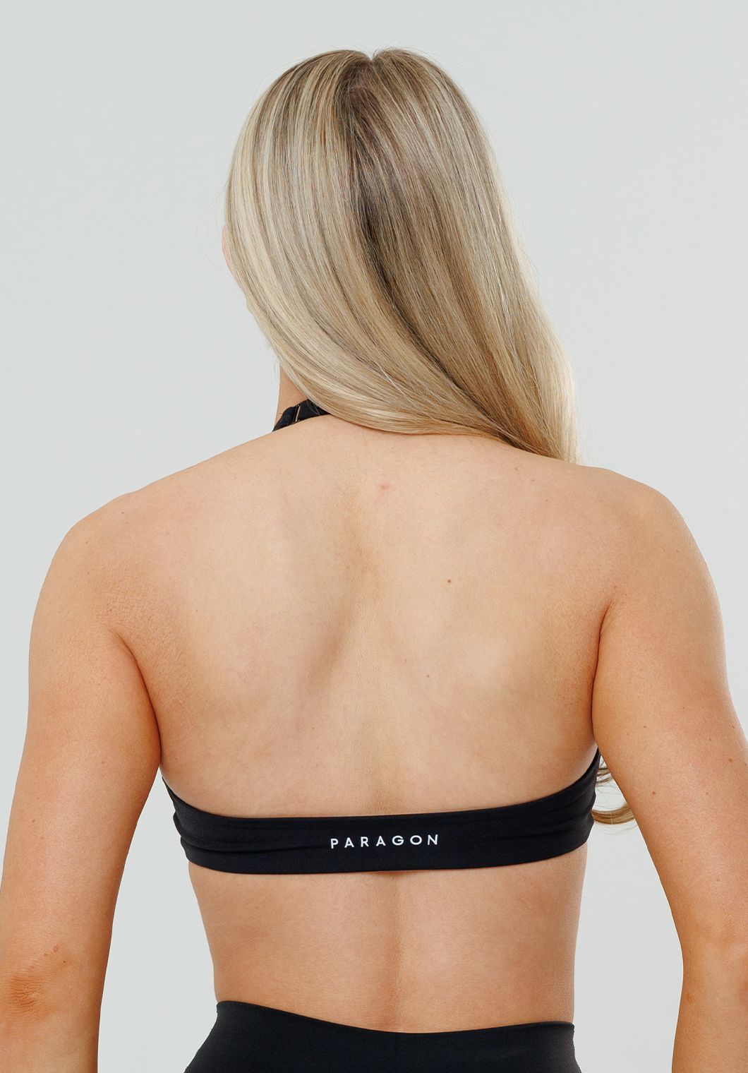 RecStretch™ Unbound Halter Sports Bra Black Sports Bras Paragon Fitwear 