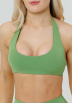 RecStretch™ Unbound Halter Sports Bra Kiwi Sports Bras Paragon Fitwear 
