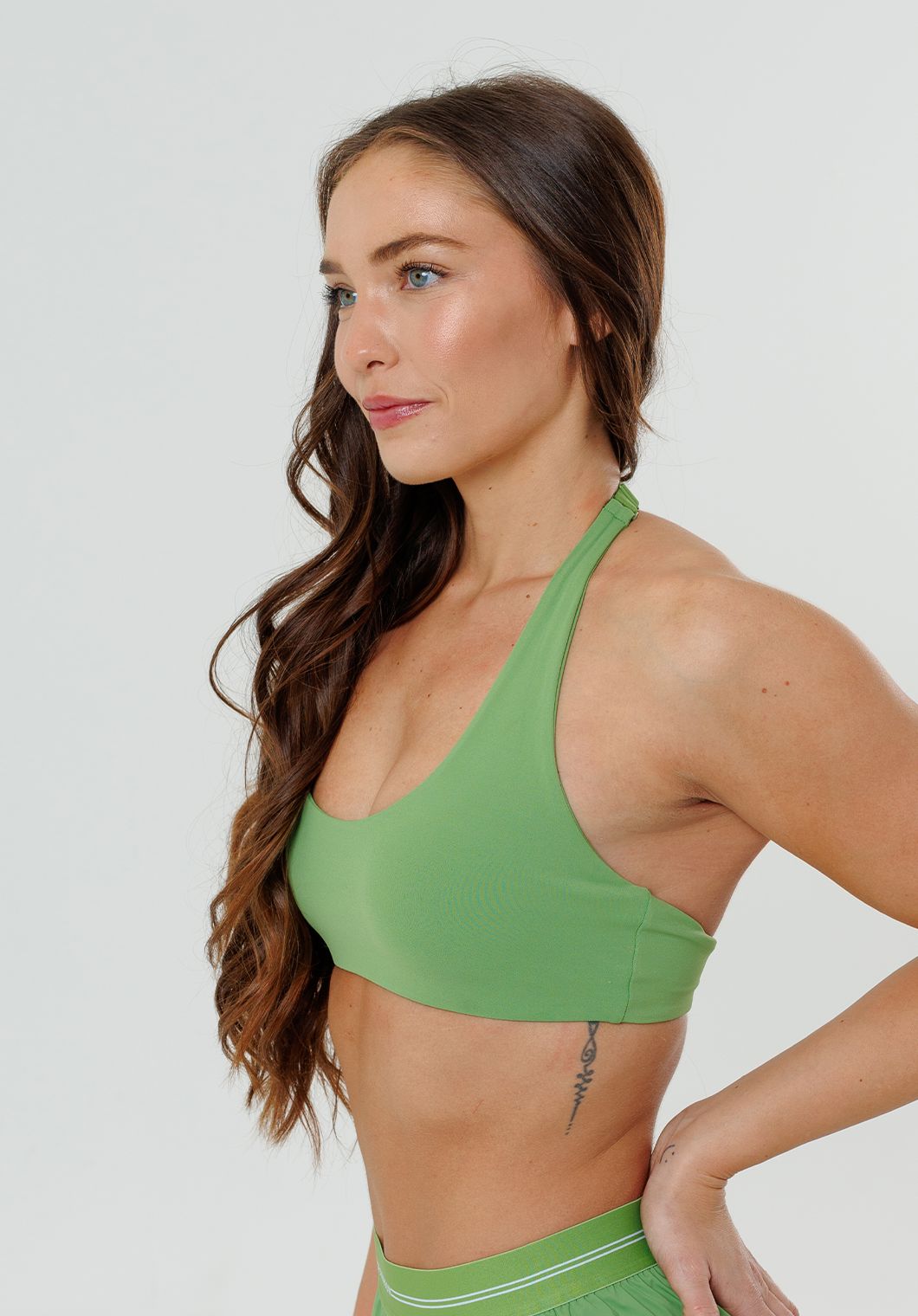 RecStretch™ Unbound Halter Sports Bra Kiwi Sports Bras Paragon Fitwear 