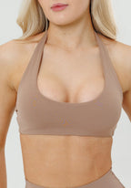 RecStretch™ Unbound Halter Sports Bra Tan Line Sports Bras Paragon Fitwear 