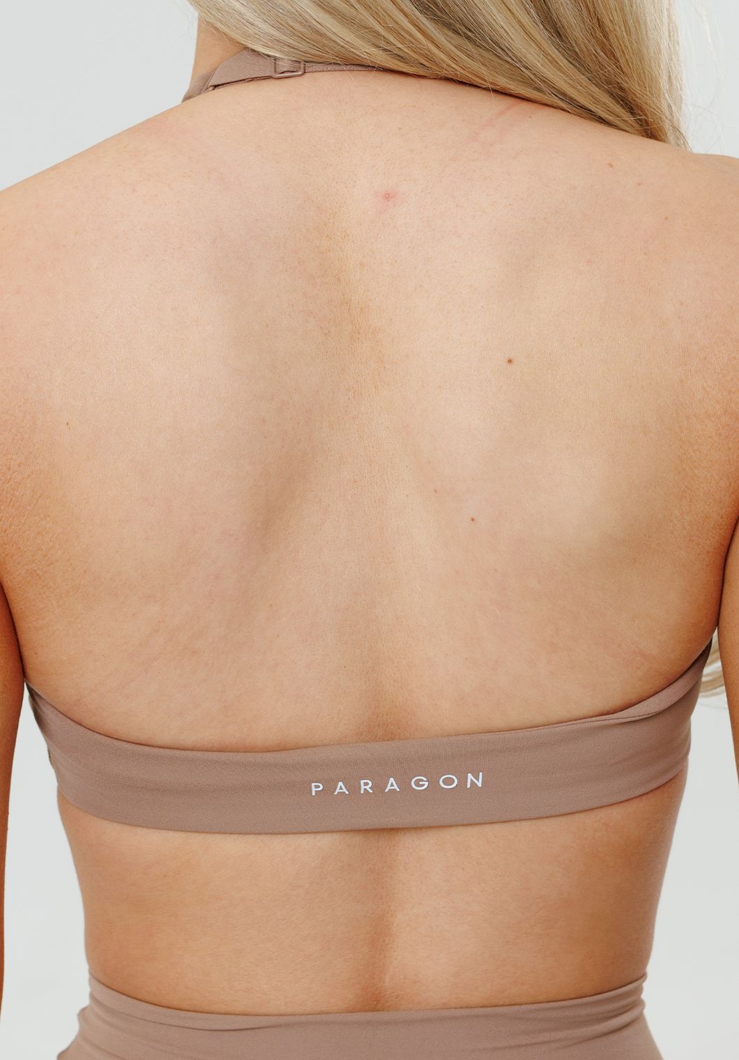 RecStretch™ Unbound Halter Sports Bra Tan Line Sports Bras Paragon Fitwear 