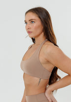 RecStretch™ Unbound Halter Sports Bra Tan Line Sports Bras Paragon Fitwear 
