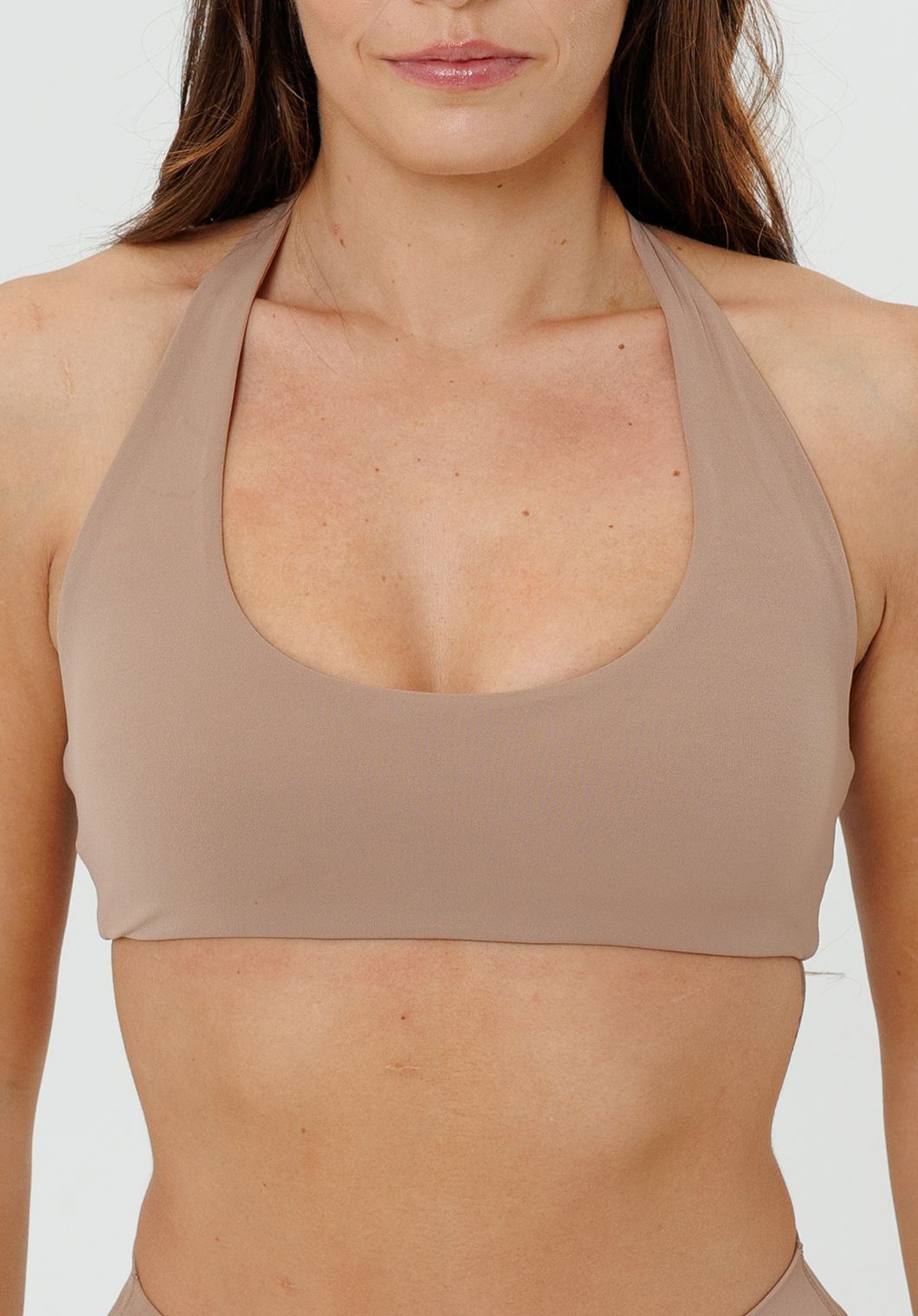 RecStretch™ Unbound Halter Sports Bra Tan Line Sports Bras Paragon Fitwear 