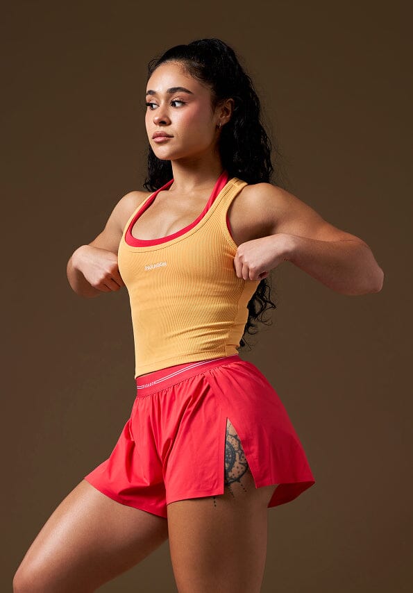 RecStretch™ Unbound Halter Sports Bra Fruit Punch Sports Bras Paragon Fitwear 