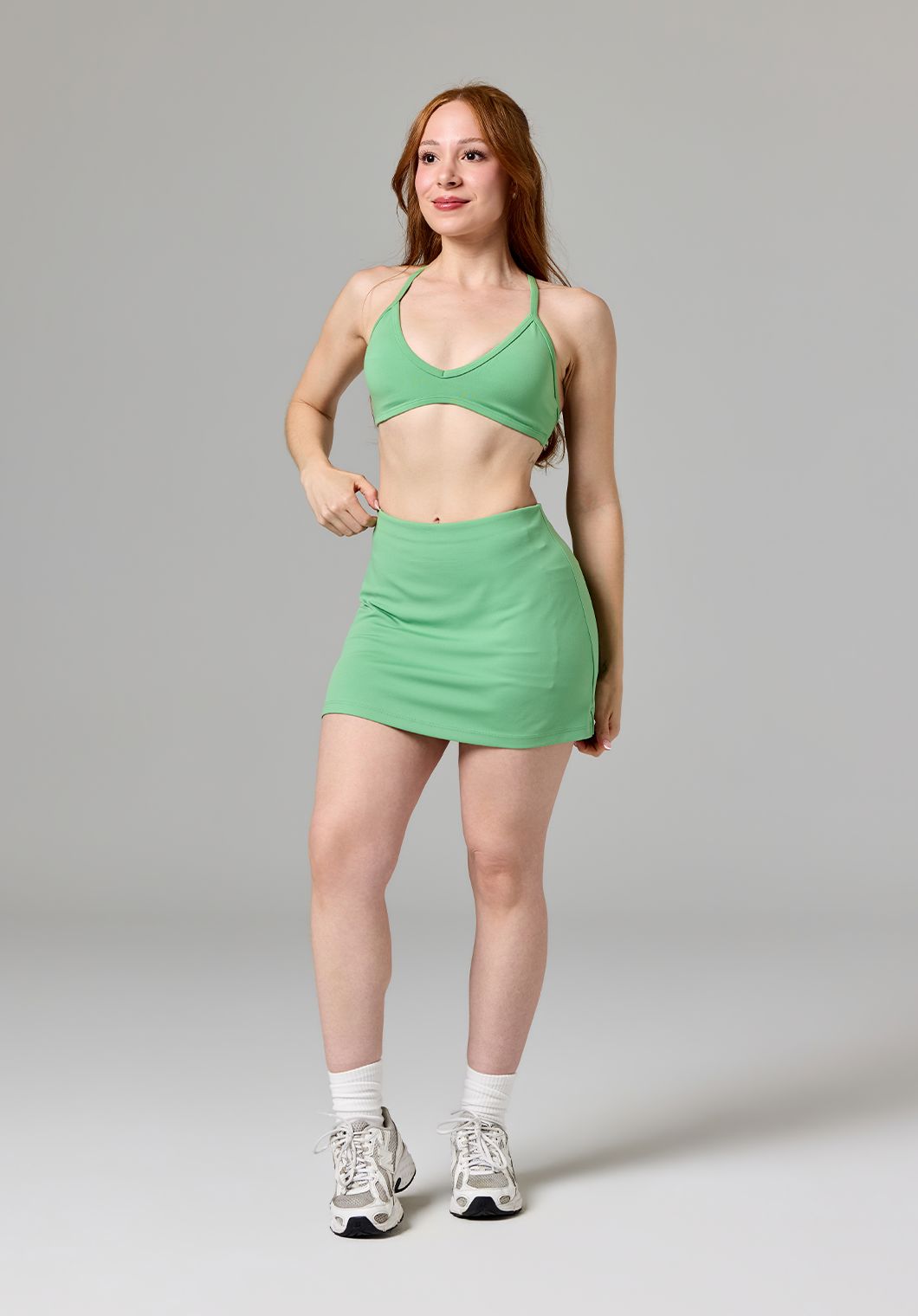 Reluna™ Ace Mid-Rise Mini Skort Matcha Shorts Paragon Fitwear 