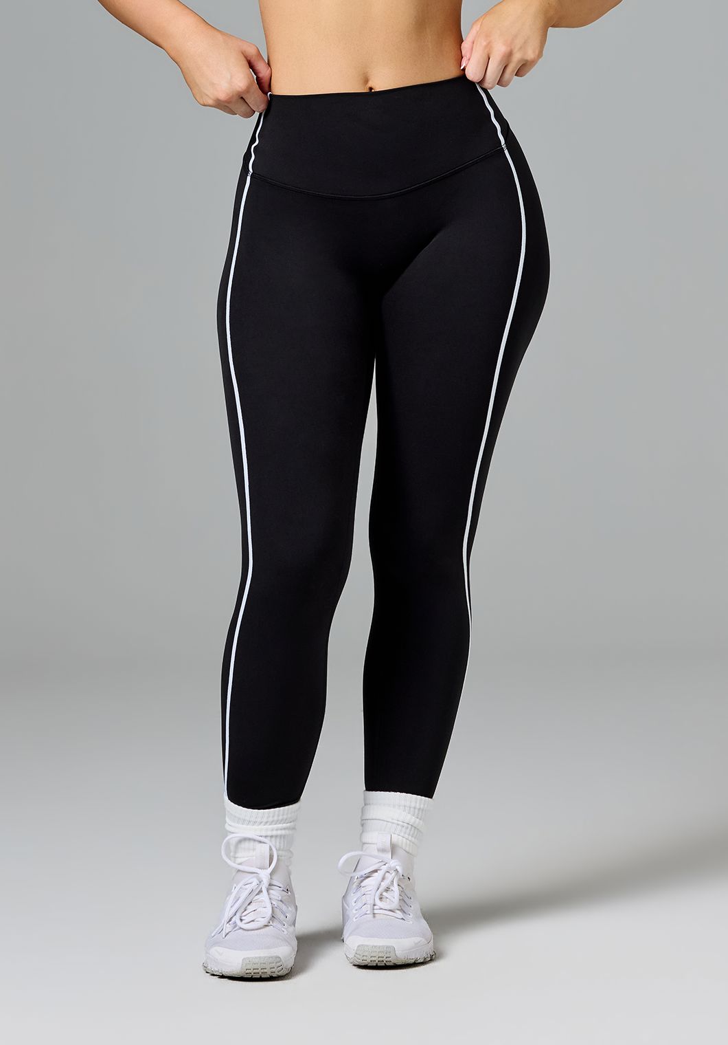 Reluna™ Contrast-Piping Sculptseam® Plus High-Rise Legging Black Leggings/Joggers Paragon Fitwear 