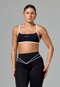 Reluna™ Contrast Square Neck Sports Bra Black Sports Bras Paragon Fitwear 