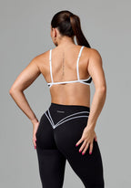 Reluna™ Contrast Square Neck Sports Bra Black Sports Bras Paragon Fitwear 