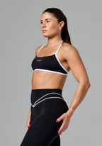 Reluna™ Contrast Square Neck Sports Bra Black Sports Bras Paragon Fitwear 