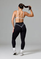Reluna™ Contrast Square Neck Sports Bra Black Sports Bras Paragon Fitwear 