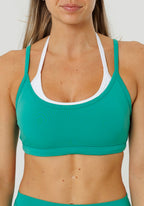 Reluna™ Double-Layer Sports Bra Dark Mint Sports Bras Paragon Fitwear 