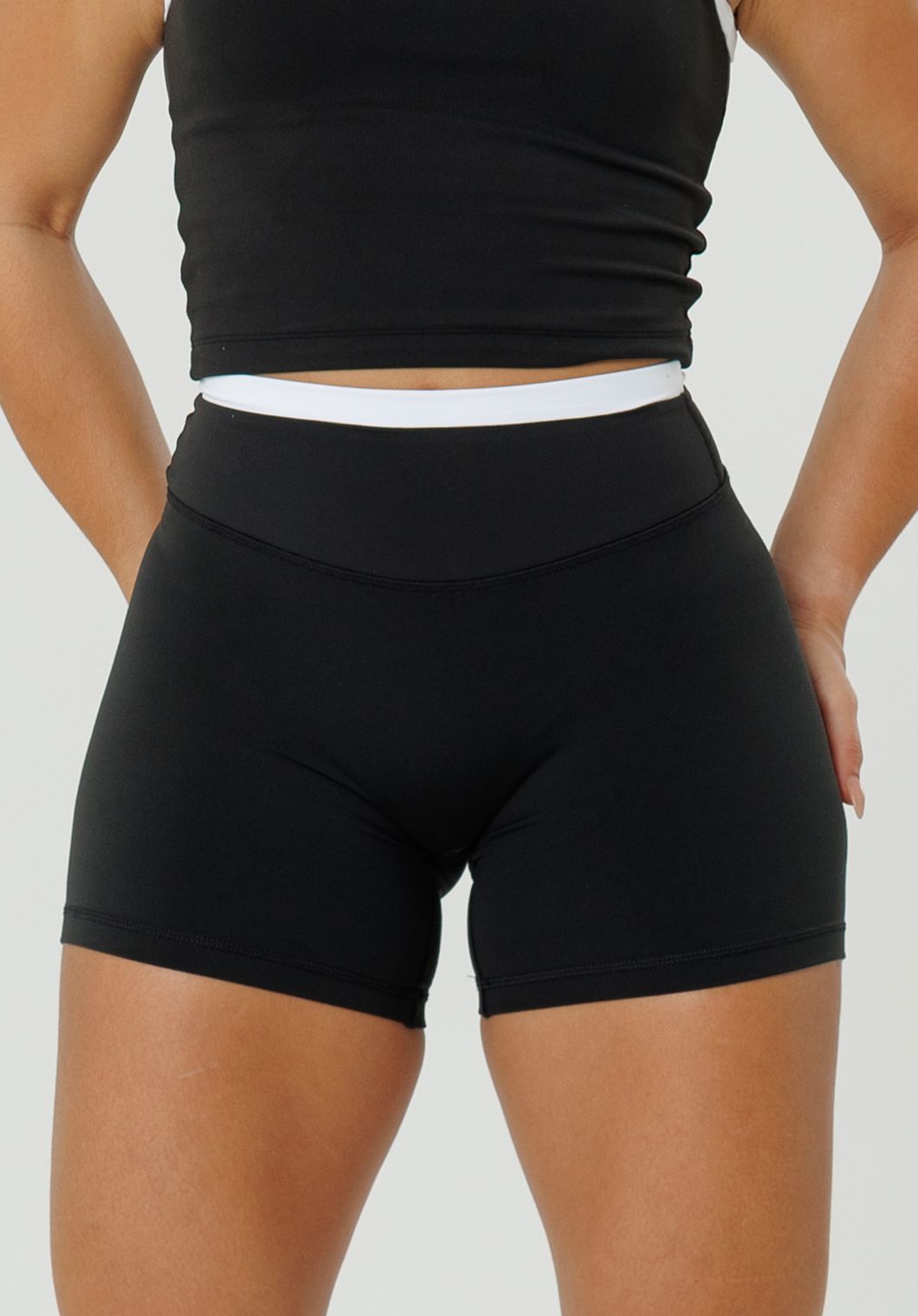 Reluna Double-Layer High-Rise Sculptseam® Plus Short 5" Black Leggings/Joggers Paragon Fitwear 
