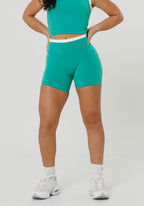 Reluna Double-Layer High-Rise Sculptseam® Plus Short 5" Dark Mint Leggings/Joggers Paragon Fitwear 