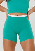 Reluna Double-Layer High-Rise Sculptseam® Plus Short 5" Dark Mint Leggings/Joggers Paragon Fitwear 