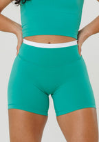 Reluna Double-Layer High-Rise Sculptseam® Plus Short 5" Dark Mint Leggings/Joggers Paragon Fitwear 