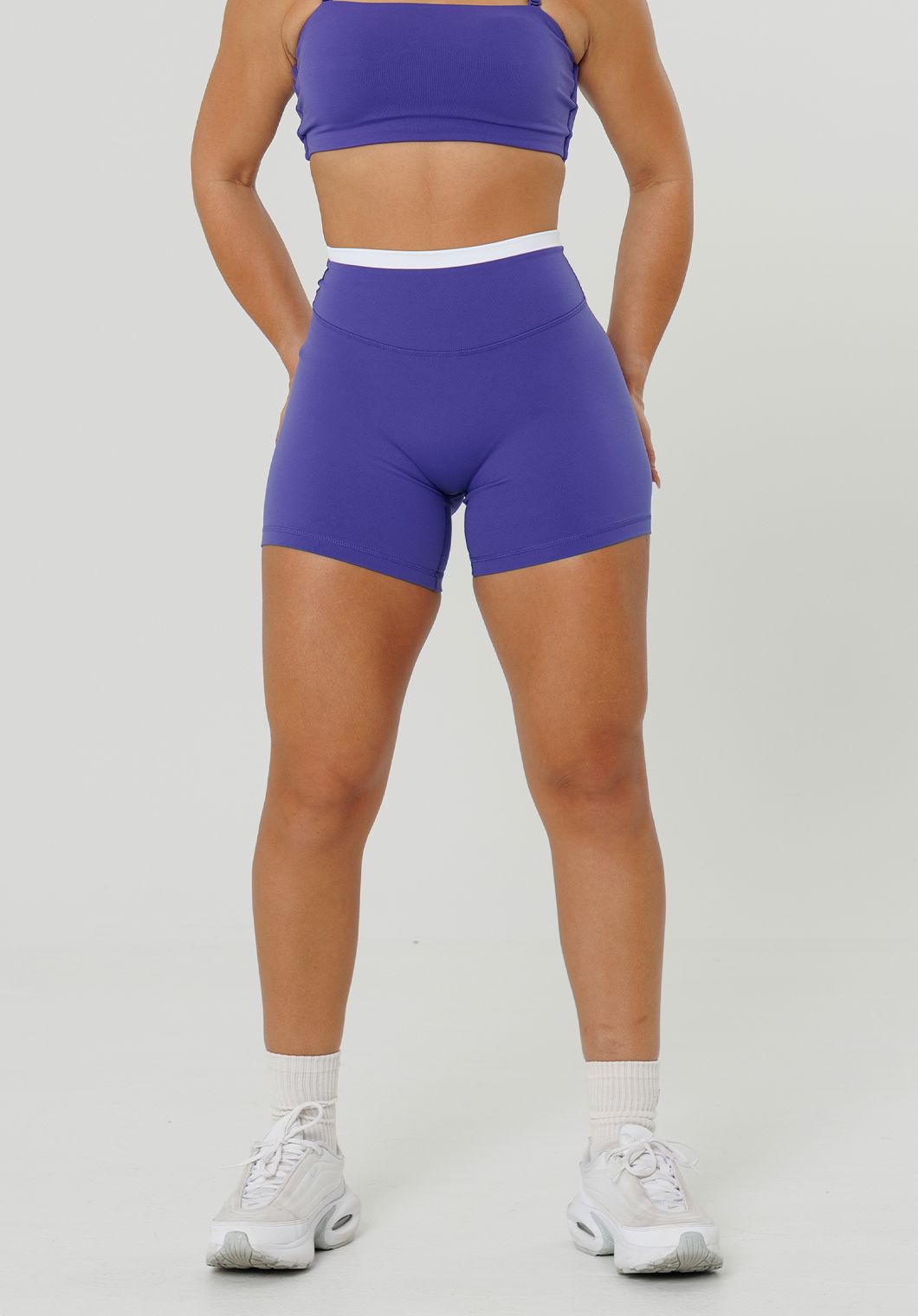 Reluna Double-Layer High-Rise Sculptseam® Plus Short 5" Electric Violet Leggings/Joggers Paragon Fitwear 