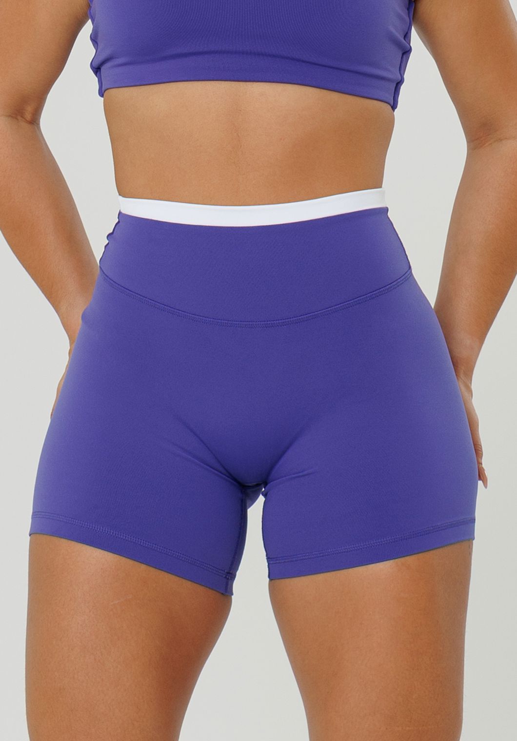 Reluna Double-Layer High-Rise Sculptseam® Plus Short 5" Electric Violet Leggings/Joggers Paragon Fitwear 