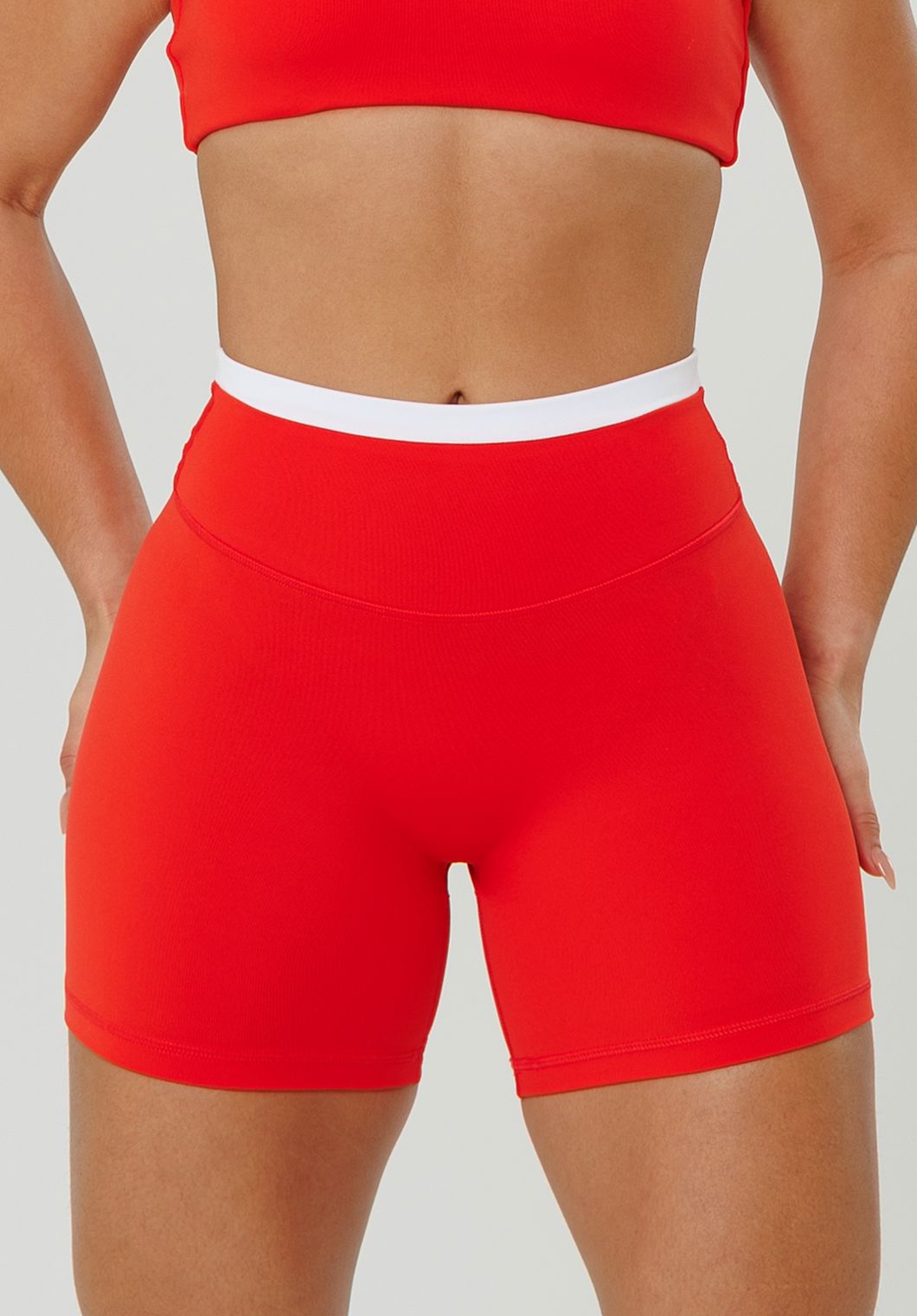 Reluna Double-Layer High-Rise Sculptseam® Plus Short 5" Strawberry Leggings/Joggers Paragon Fitwear 