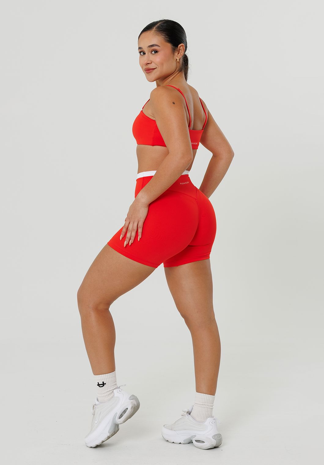 Reluna Double-Layer High-Rise Sculptseam® Plus Short 5" Strawberry Leggings/Joggers Paragon Fitwear 