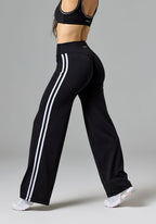 Reluna™ Double Stripe Sculptseam® Mid-Rise Straight Leg Pant Regular Black Straight Leg Pant Paragon Fitwear 