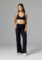 Reluna™ Double Stripe Sculptseam® Mid-Rise Straight Leg Pant Regular Black Straight Leg Pant Paragon Fitwear 