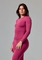 Reluna™ Full Length Long Sleeve Top Raspberry Tops/Tanks Paragon Fitwear 