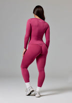 Reluna™ Full Length Long Sleeve Top Raspberry Tops/Tanks Paragon Fitwear 