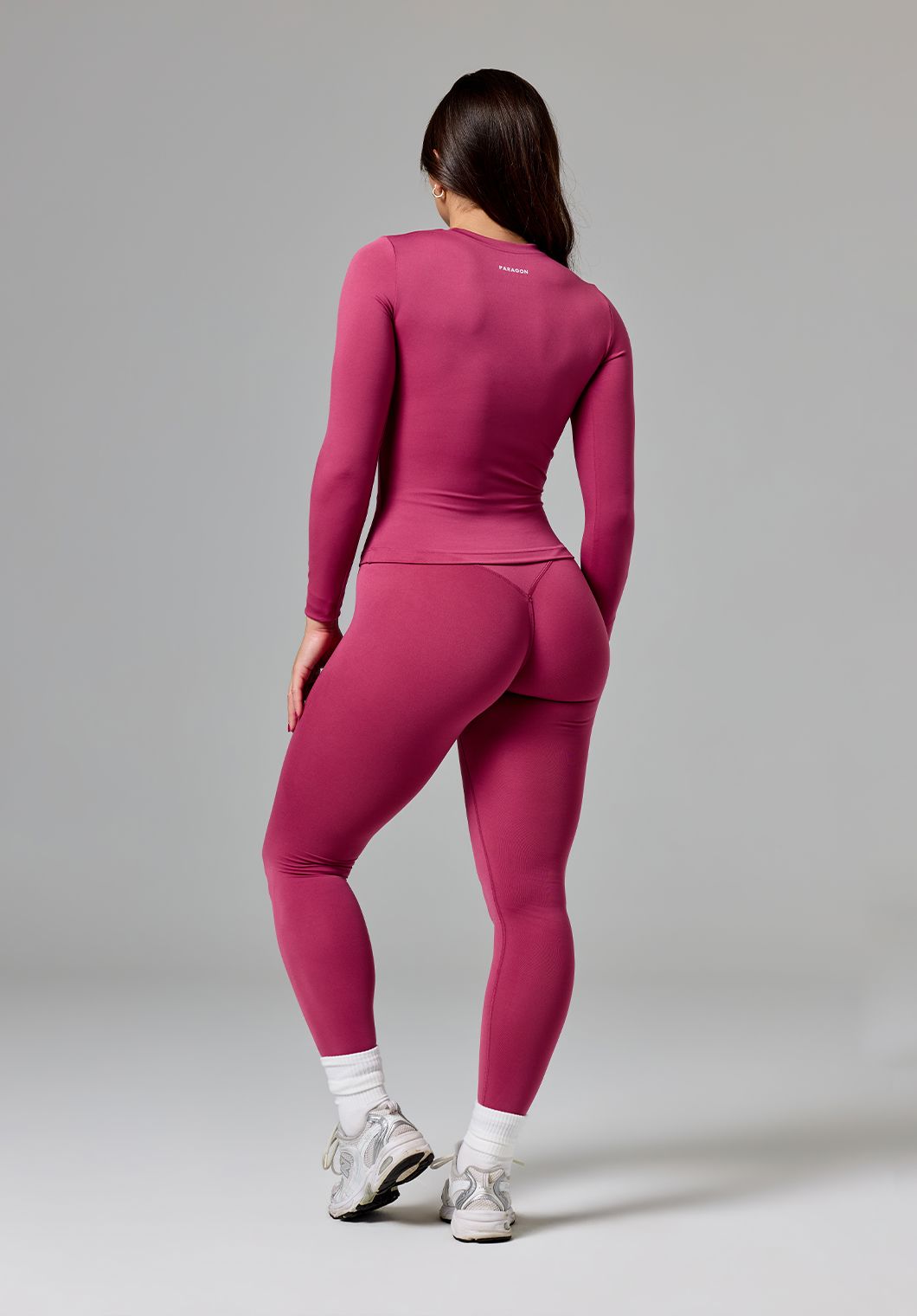 Reluna™ Full Length Long Sleeve Top Raspberry Tops/Tanks Paragon Fitwear 