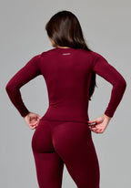 Reluna™ Full Length Long Sleeve Top Red Velvet Tops/Tanks Paragon Fitwear 