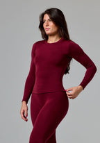 Reluna™ Full Length Long Sleeve Top Red Velvet Tops/Tanks Paragon Fitwear 