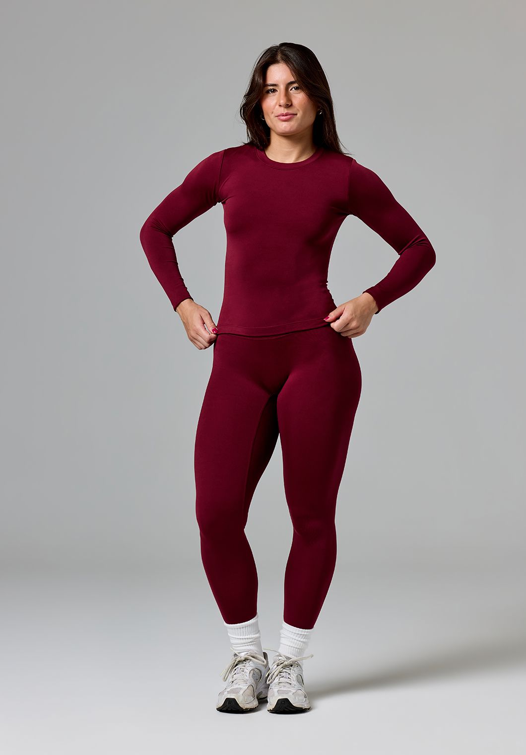 Reluna™ Full Length Long Sleeve Top Red Velvet Tops/Tanks Paragon Fitwear 