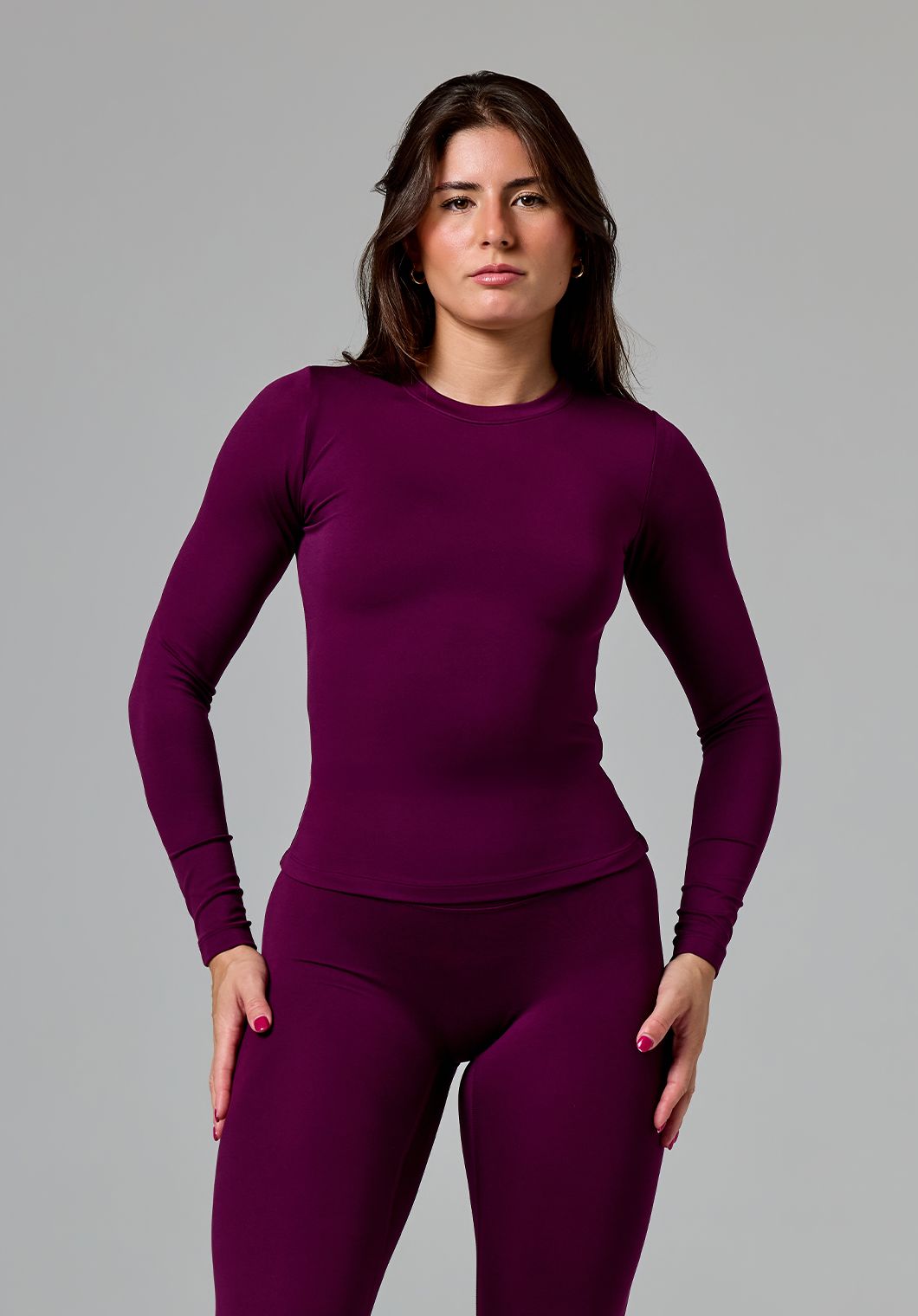 Reluna™ Full Length Long Sleeve Top Velvet Tops/Tanks Paragon Fitwear 