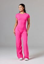 Reluna™ Full Length Short Sleeve Top Crush Tops/Tanks Paragon Fitwear 