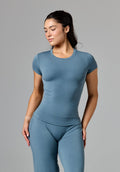 Reluna™ Full Length Short Sleeve Top Slate Tops/Tanks Paragon Fitwear 