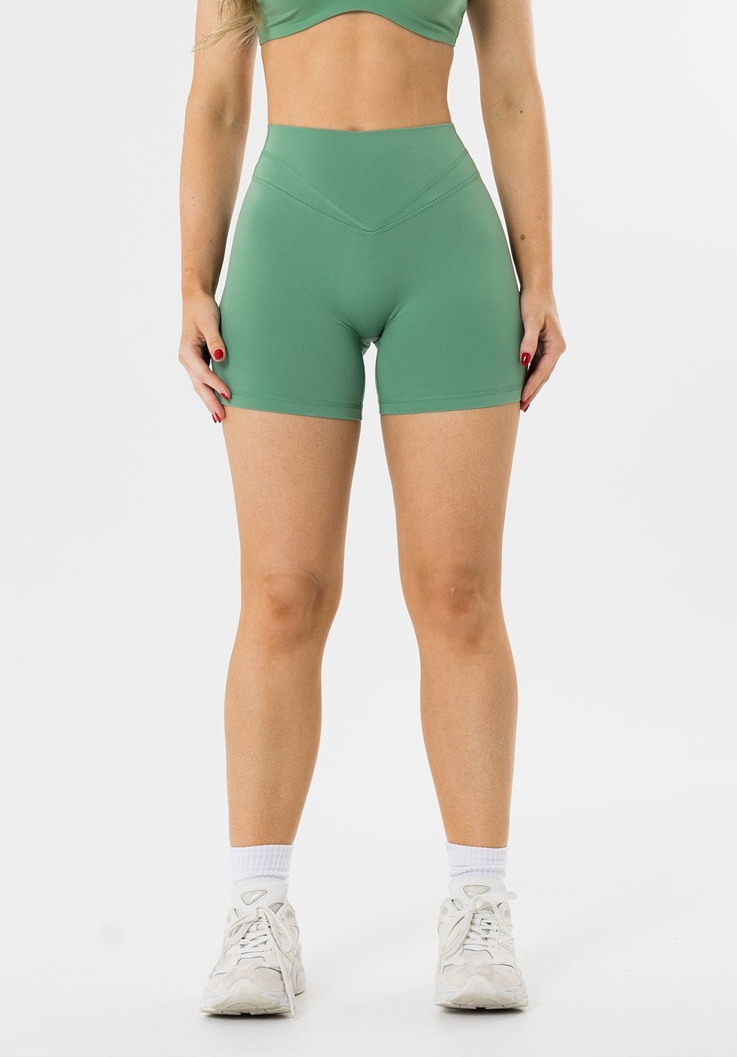 Reluna™ Icon High-Rise Sculptseam® Plus Short 5” Avocado Shorts Paragon Fitwear 