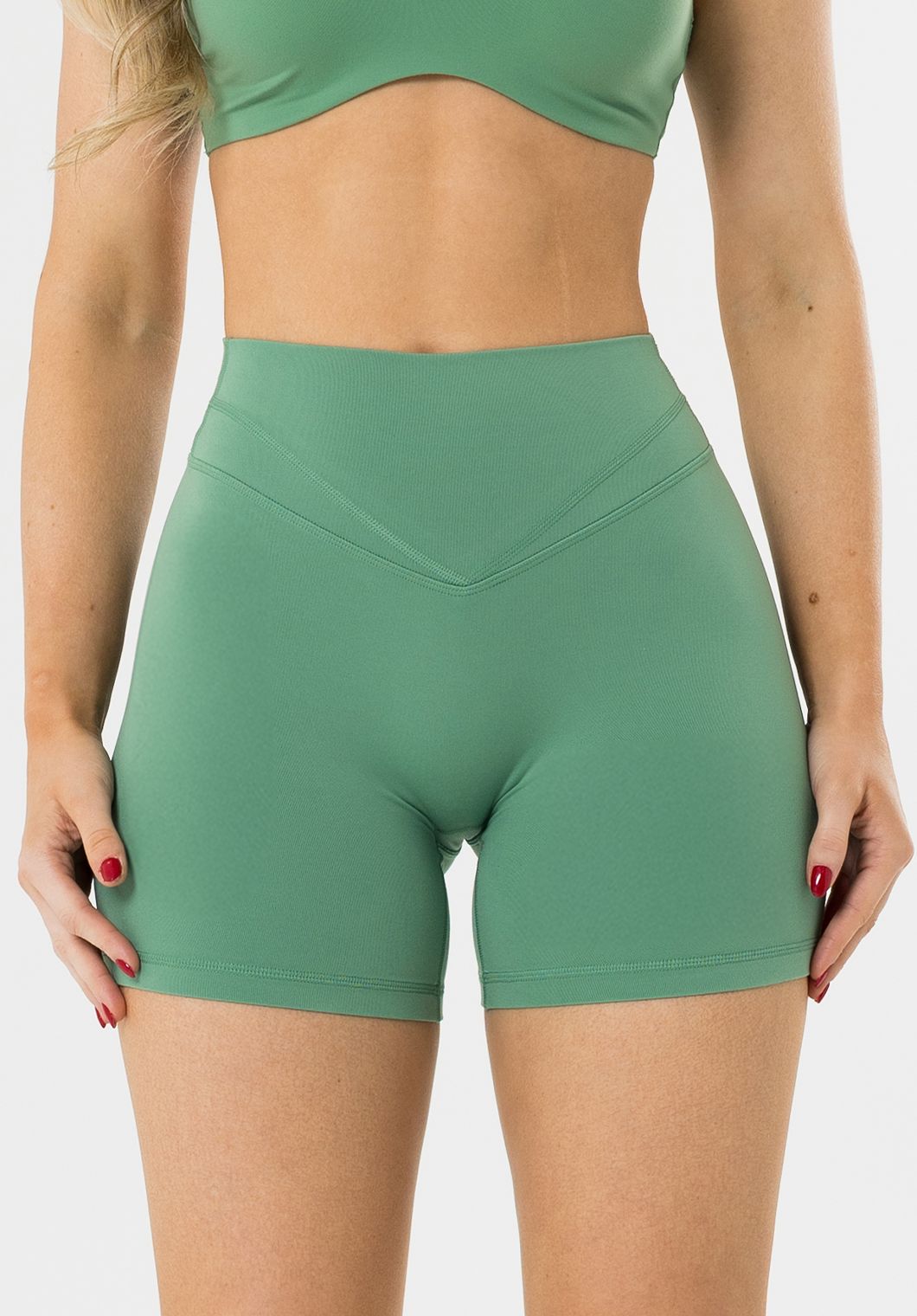 Reluna™ Icon High-Rise Sculptseam® Plus Short 5” Avocado Shorts Paragon Fitwear 