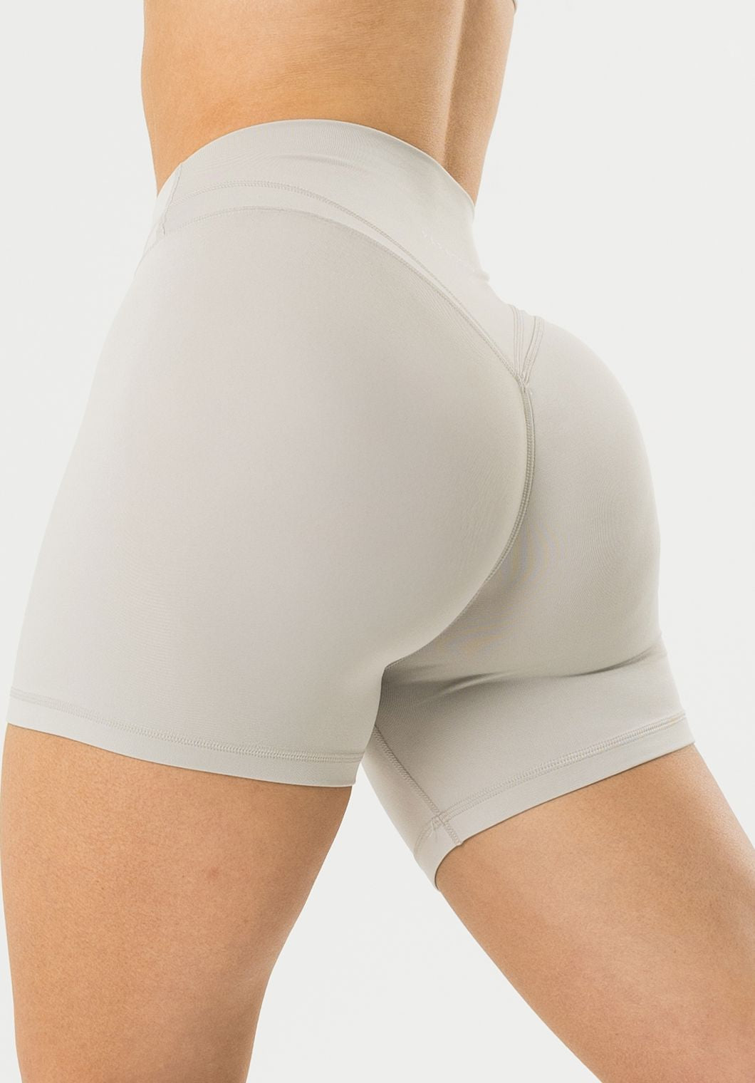 Reluna™ Icon High-Rise Sculptseam® Plus Short 5” Pearl Grey Shorts Paragon Fitwear 