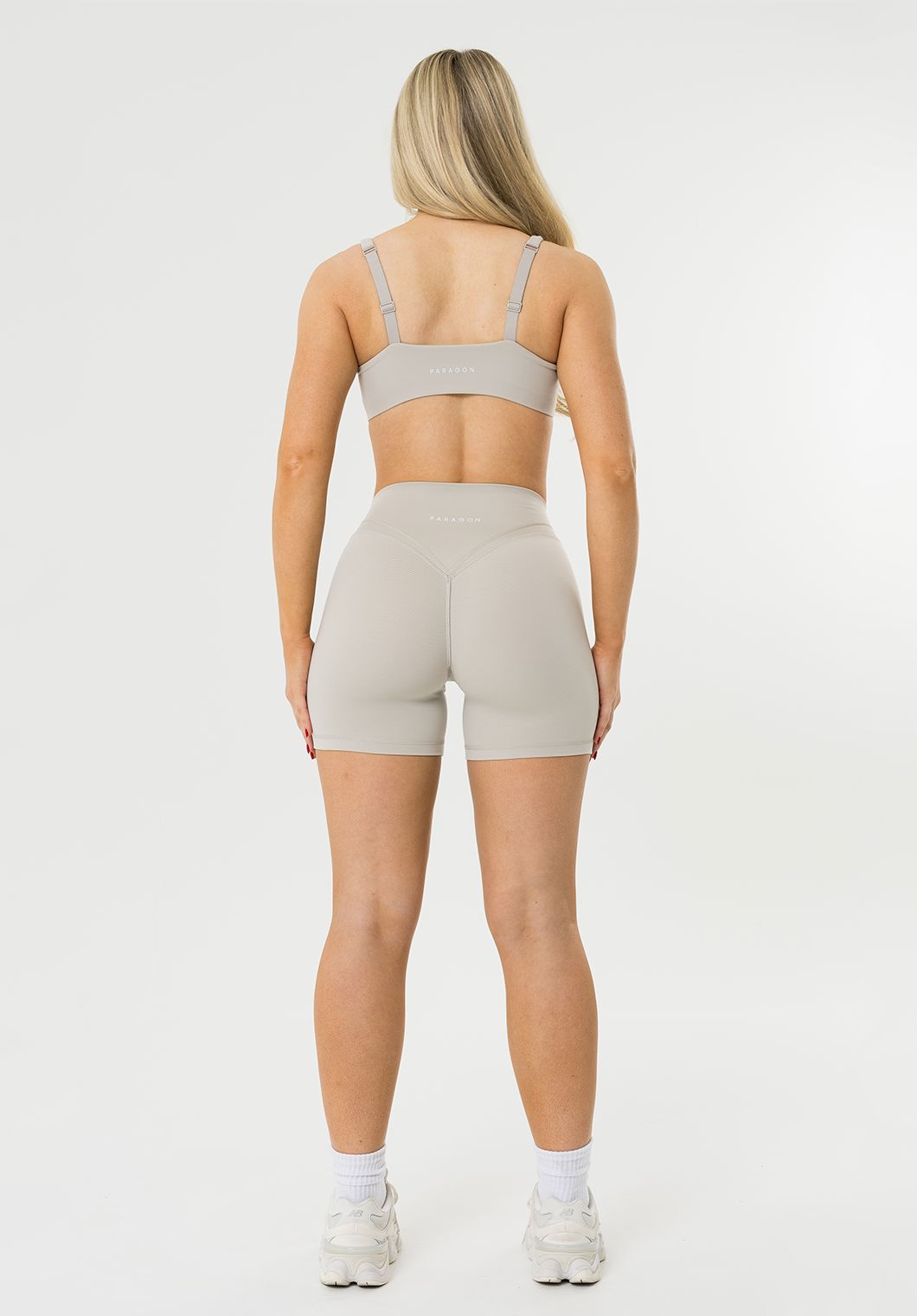 Reluna™ Icon High-Rise Sculptseam® Plus Short 5” Pearl Grey Shorts Paragon Fitwear 