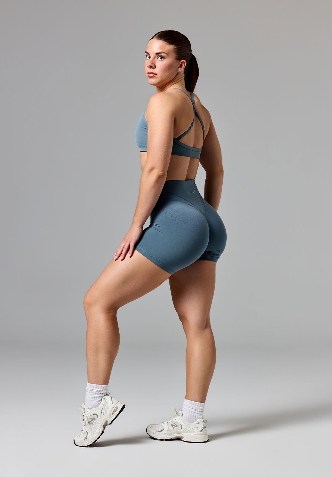 Reluna Icon High-Rise Sculptseam® Plus Short 5” Slate Shorts Paragon Fitwear 