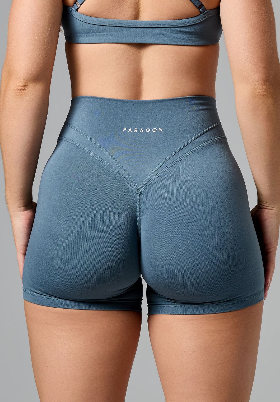 Reluna Icon High-Rise Sculptseam® Plus Short 5” Slate Shorts Paragon Fitwear 