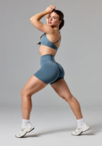 Reluna Icon High-Rise Sculptseam® Plus Short 5” Slate Shorts Paragon Fitwear 