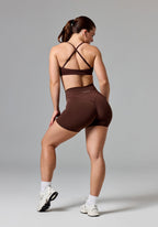 Reluna Icon High-Rise Sculptseam® Plus Short 5” Walnut Shorts Paragon Fitwear 